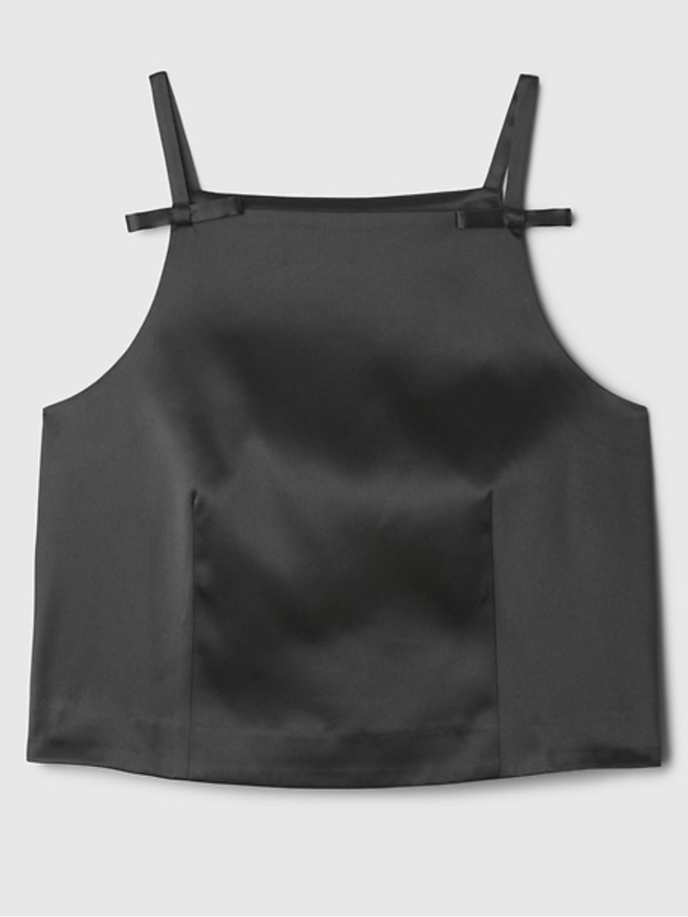 GAP Black Satin-Look Spaghetti Strap Cami Top
